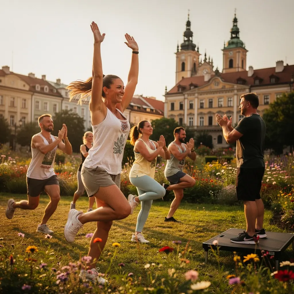 Zbliżenie na osobę wykonującą pozycję jogi po intensywnym wysiłku kardio.