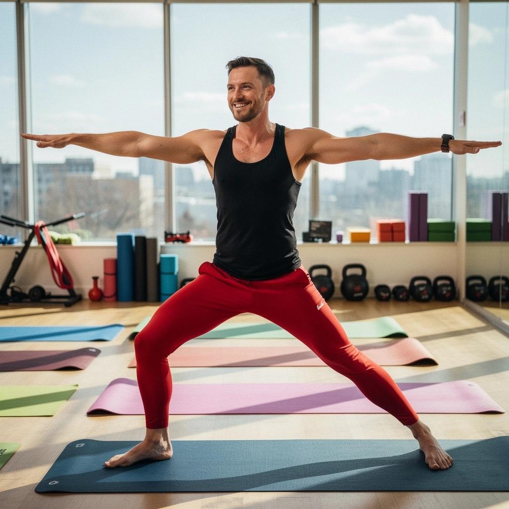 Ćwiczenia HIIT w plenerze, z widokiem na góry i zieloną przyrodę.